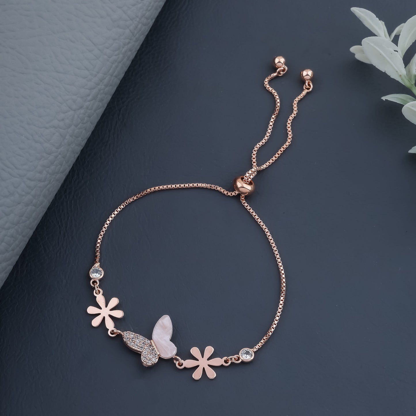 Josie Rosegold Plated Bracelet