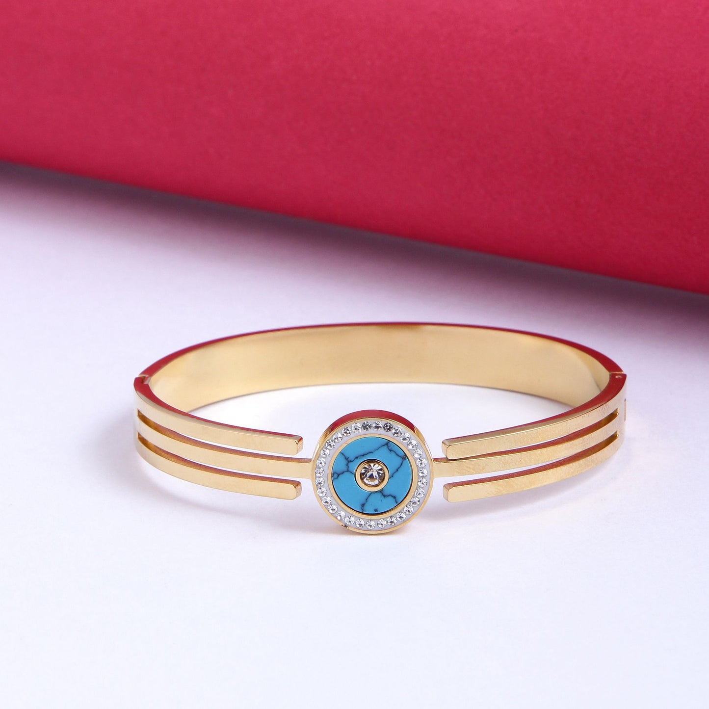 Charls Wheel 18k Gold Plated Bracelet