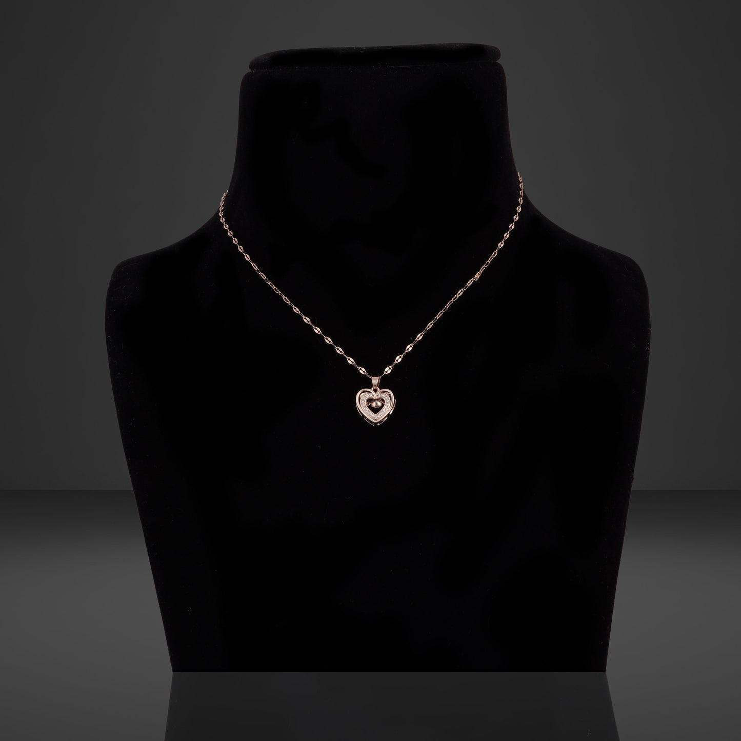 Lovemania Heart Pendant Rosegold Necklace
