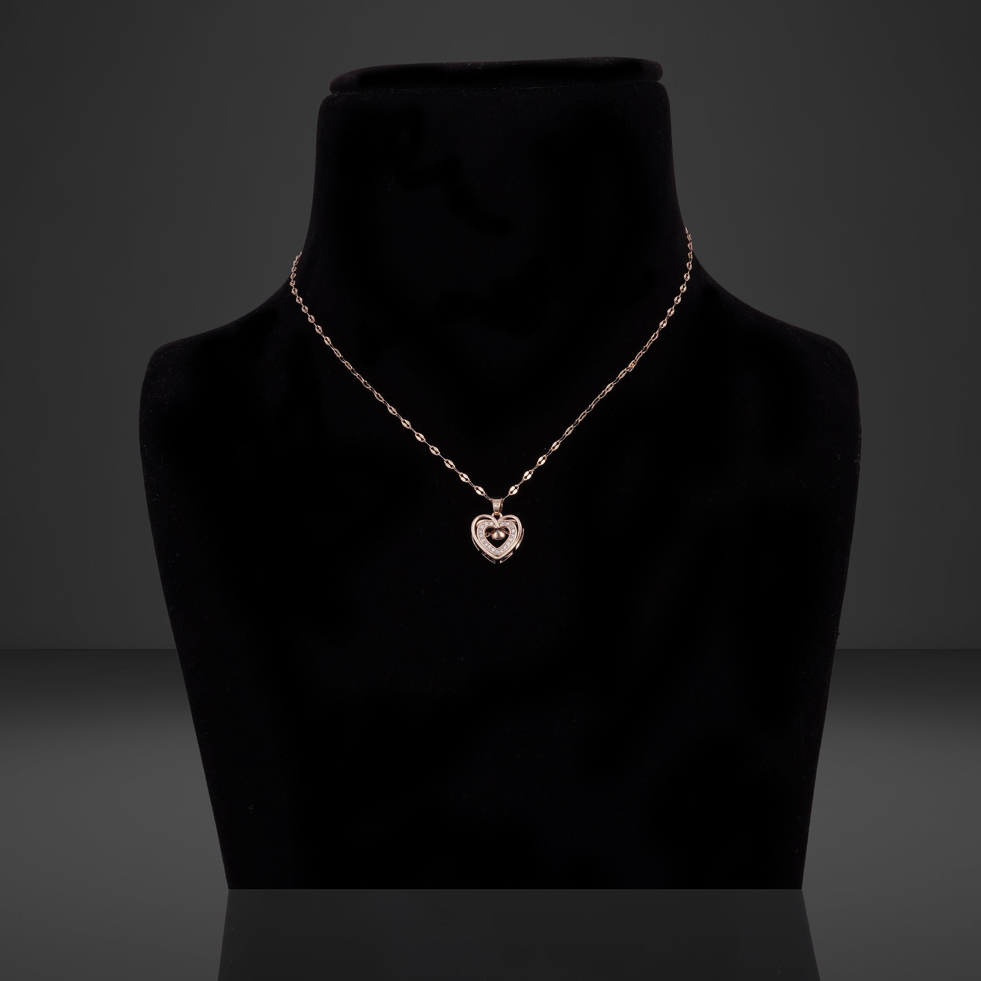 Lovemania Heart Pendant Rosegold Necklace
