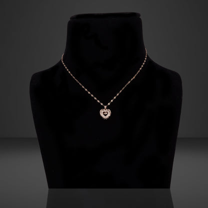 Lovemania Heart Pendant Rosegold Necklace