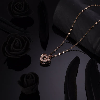 Lovemania Heart Pendant Rosegold Necklace