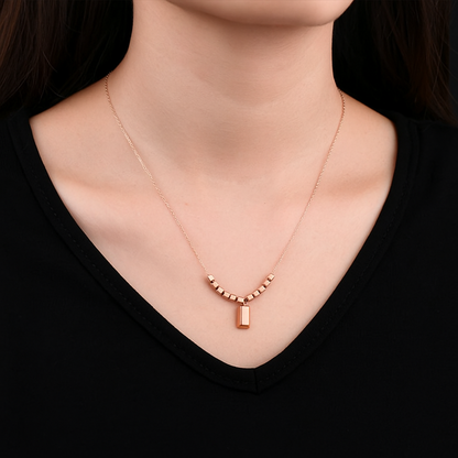 Hyni Rosegold Plated Necklace