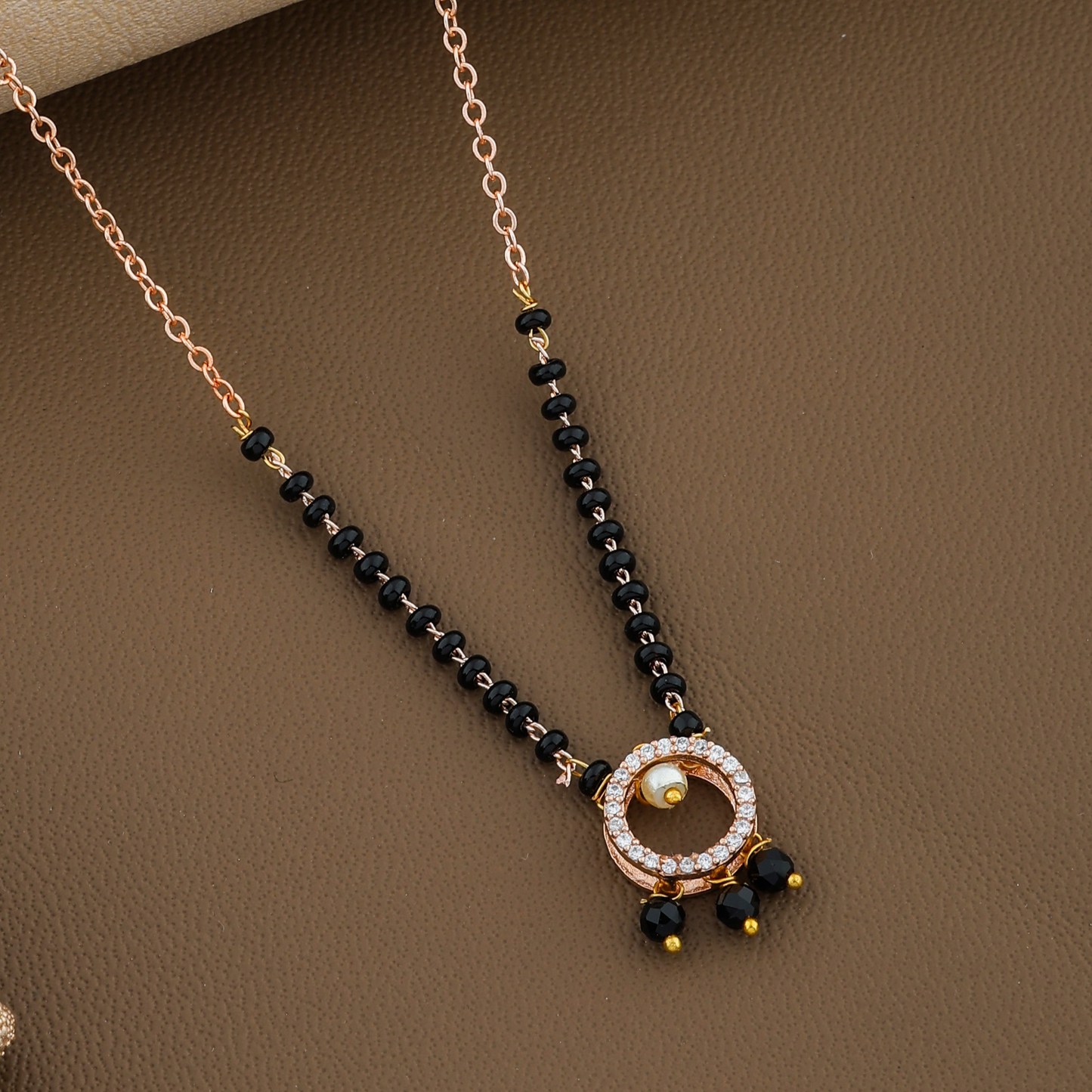 Libi Rosegold Plated Mangalsutra