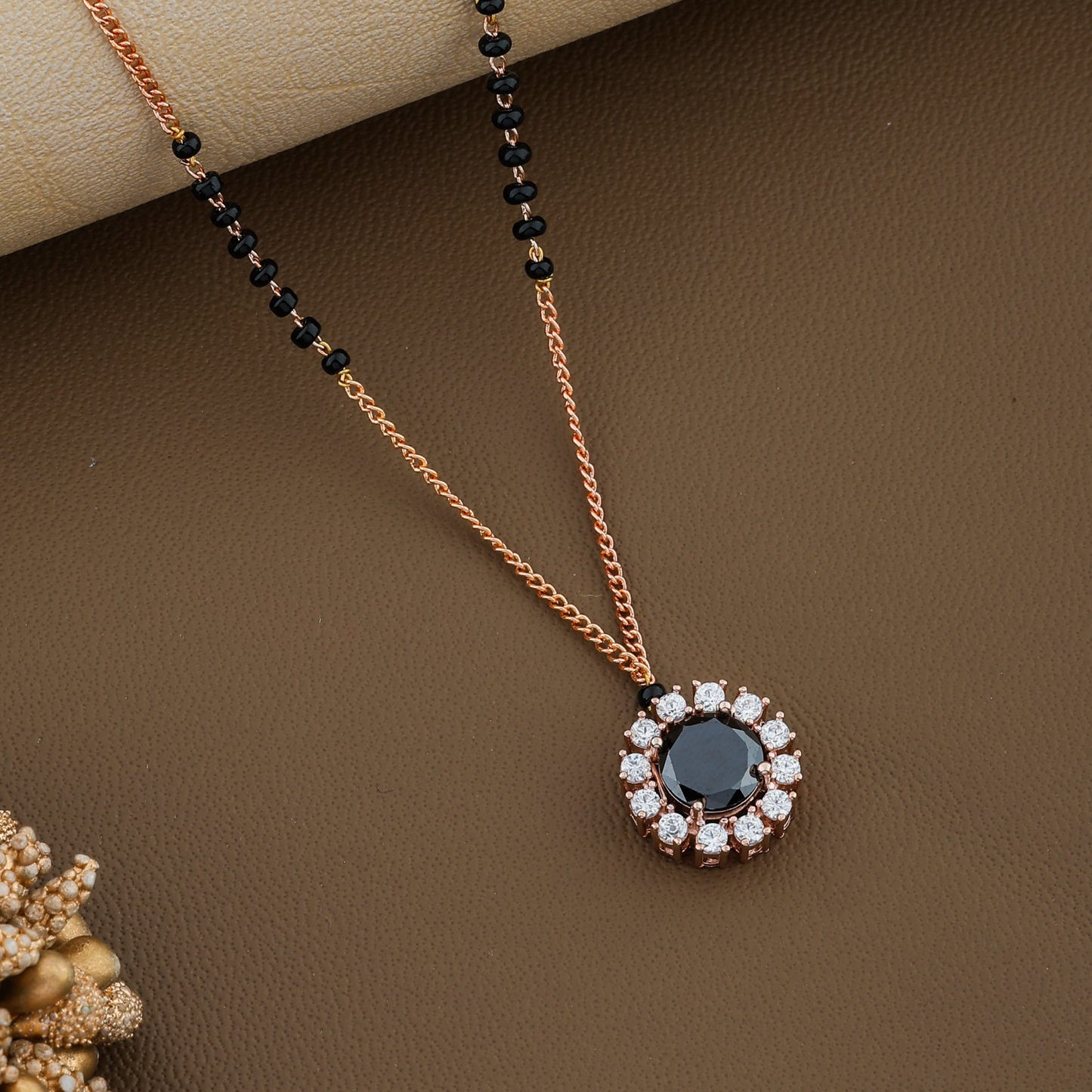 Shyla Rosegold Plated Mangalsutra