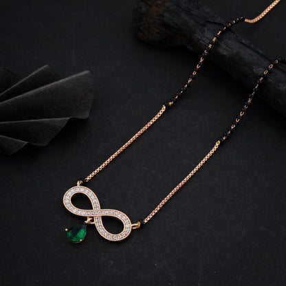 Monark Green Rosegold Mangalsutra