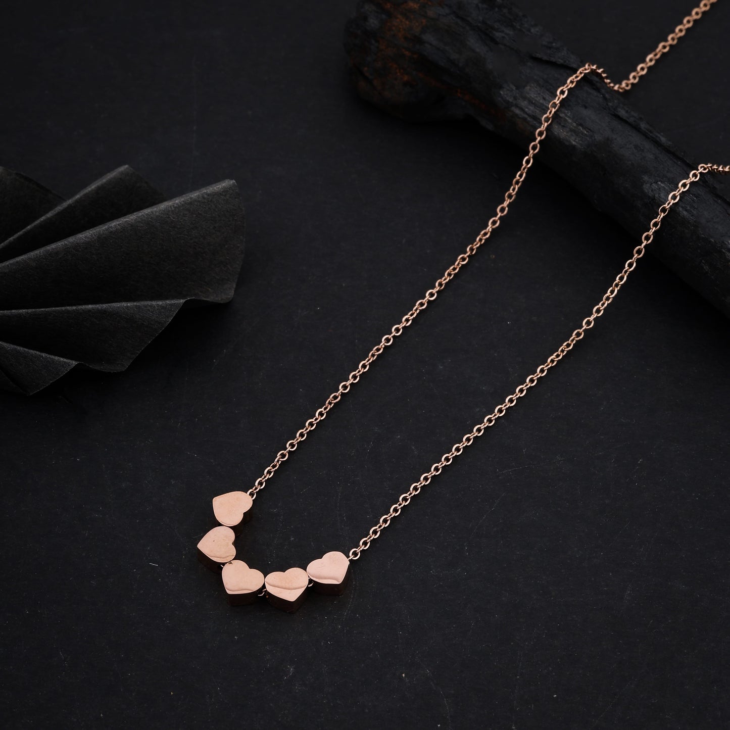 Aiko Rosegold Plated Necklace