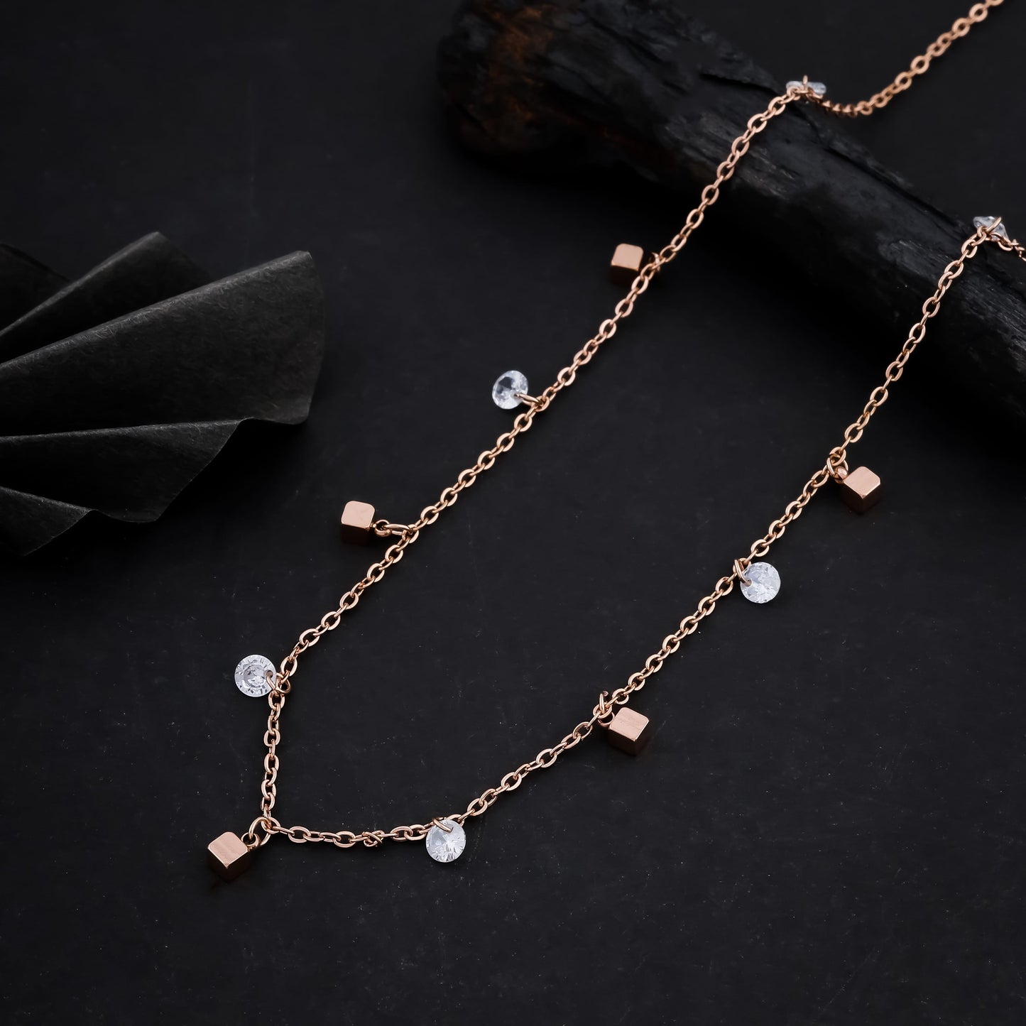 Marsha Beads Rosegold Plated Necklace