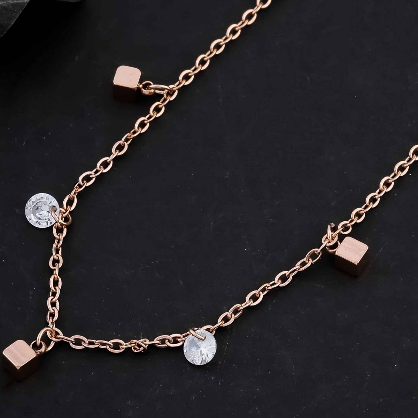 Marsha Beads Rosegold Plated Necklace