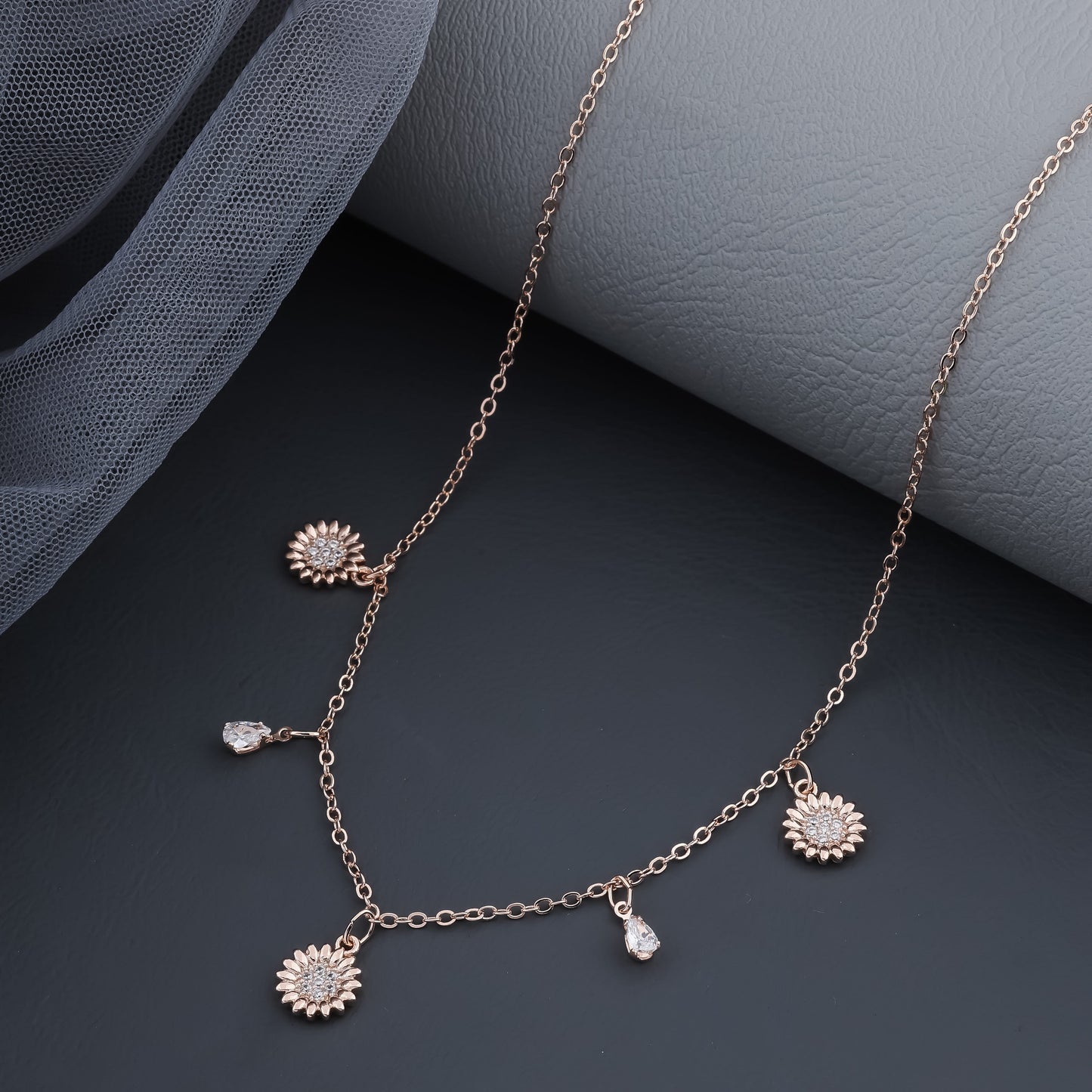 Blossomy Rosegold Plated Choker