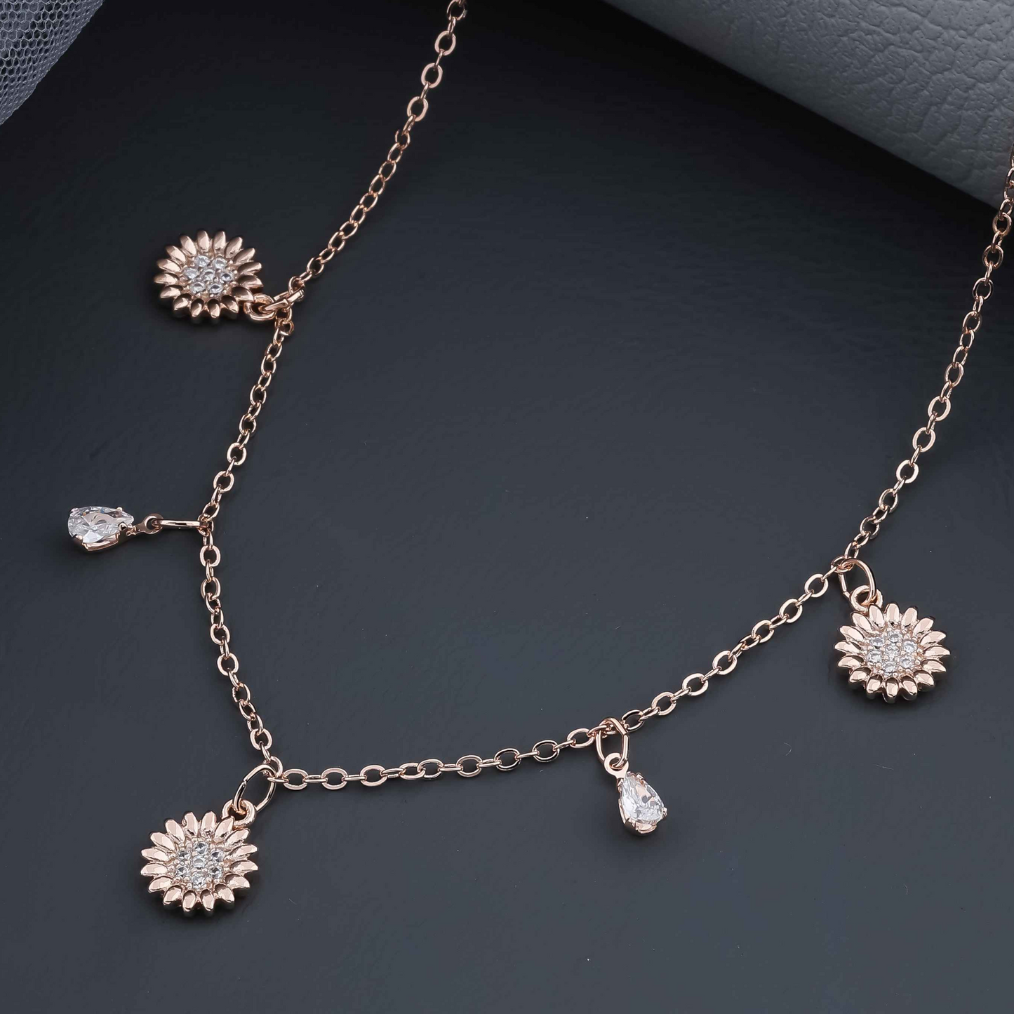 Blossomy Rosegold Plated Choker