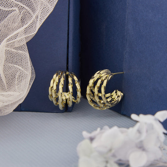 Gold Plated Luxuries Earrings