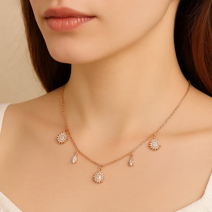 Blossomy Rosegold Plated Choker